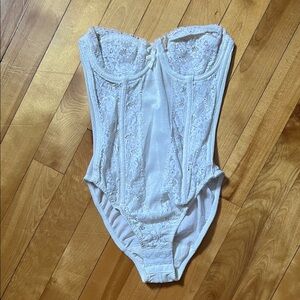 White Lace Bustier Bodysuit - Women Intimates & Sleepwear